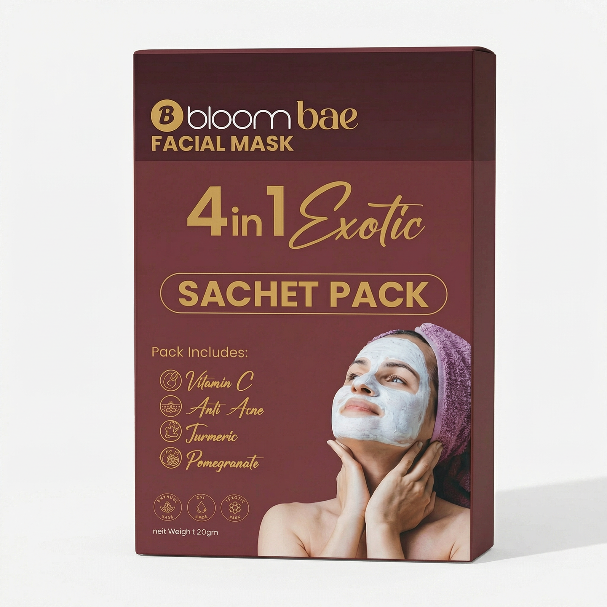 Powdered Face Mask (Pack of 4)