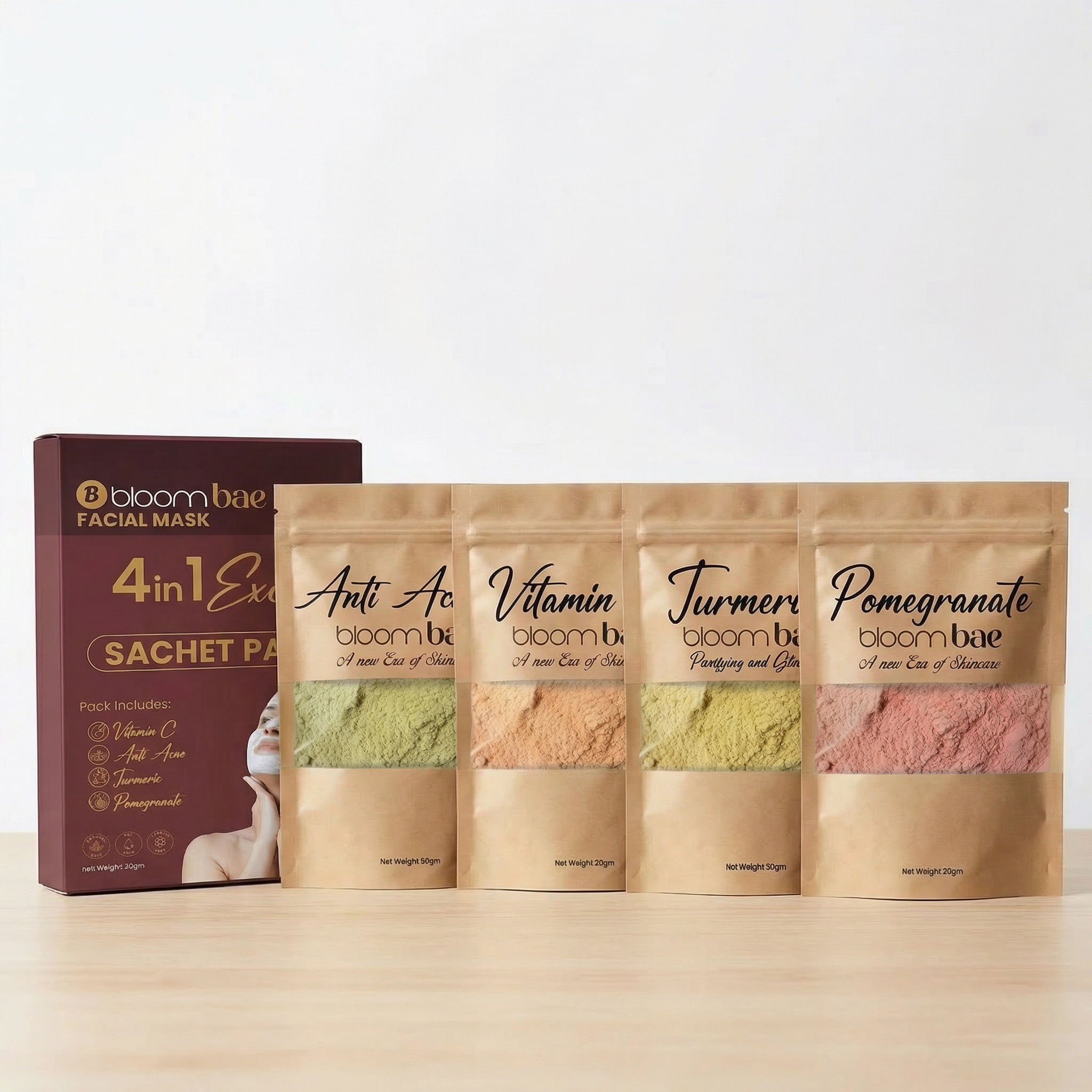 Powdered Face Mask (Pack of 4)